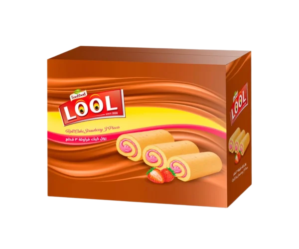 رول كيك فراولة 3 قطع - Image 3