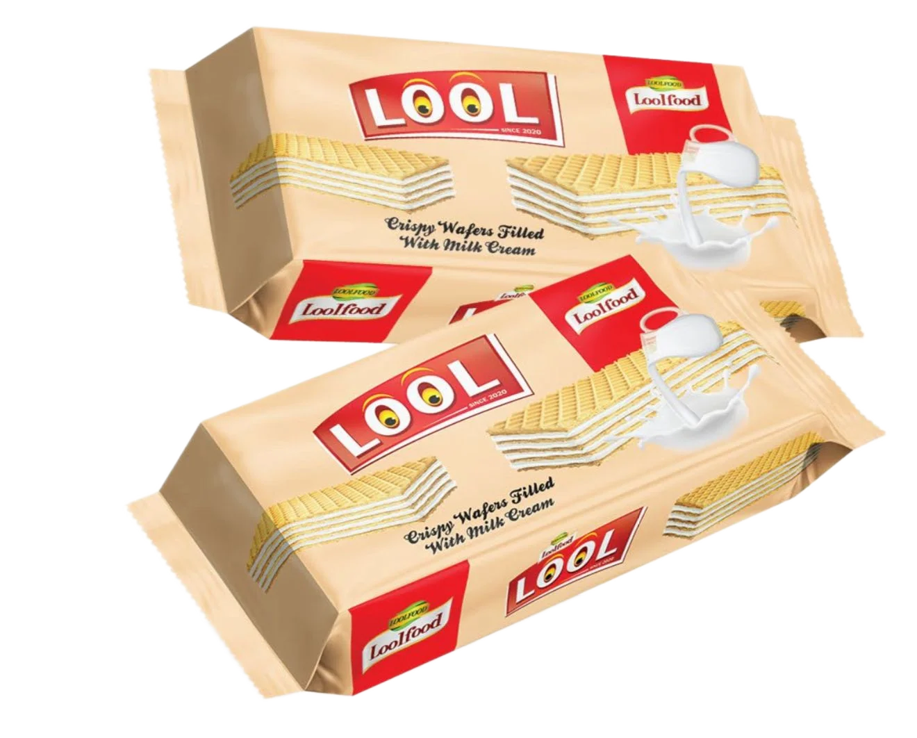 ويفر كريسبي بالكريمة الحليب