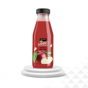 عصير التفاح زجاج